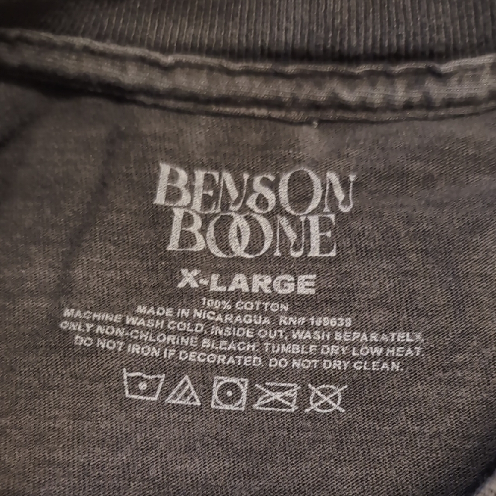 Benson Boone Portrait Tee American Heart Graphic T-Shirt XL Charcoal Black - Picture 4 of 9